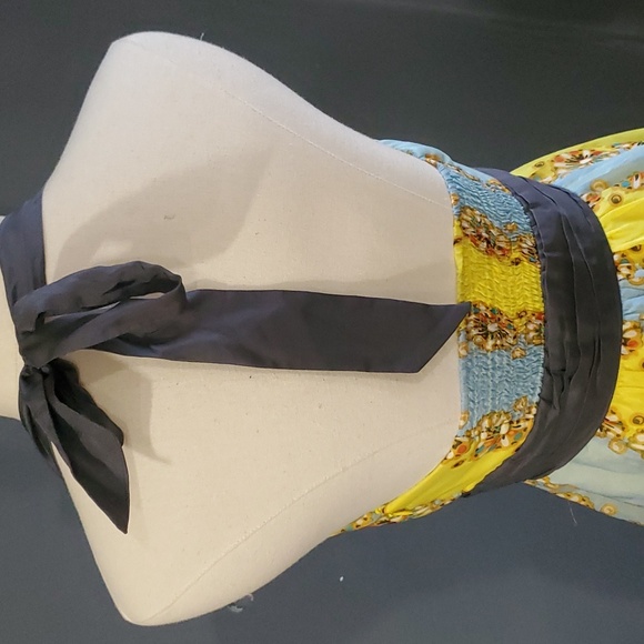 Moulinette Soeurs woman's yellow silk dress size 2 - Picture 7 of 17